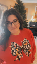 Load image into Gallery viewer, Youth Checkered Bow Crewneck