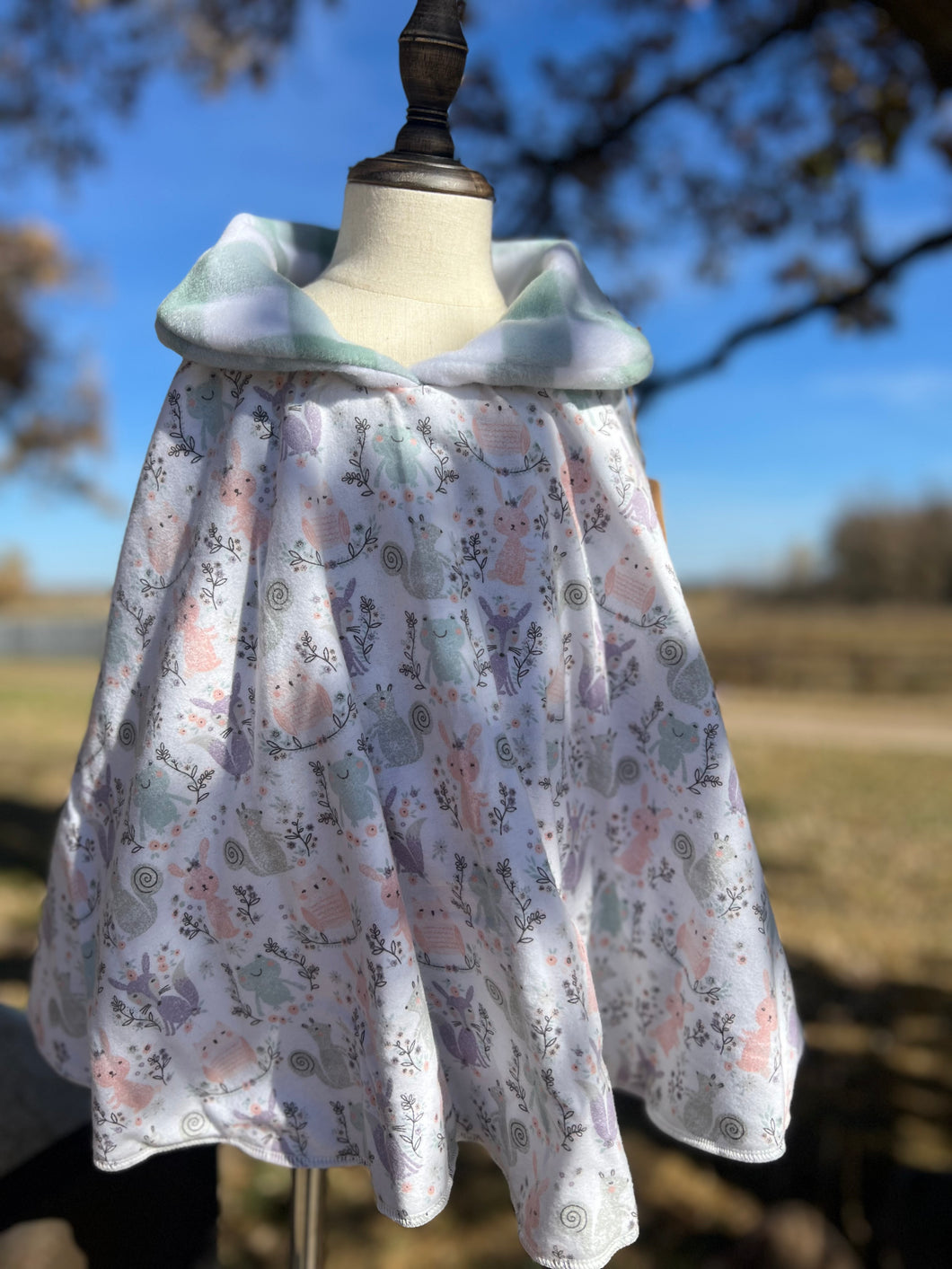 Pastel Forest Animals Seat Ponchos