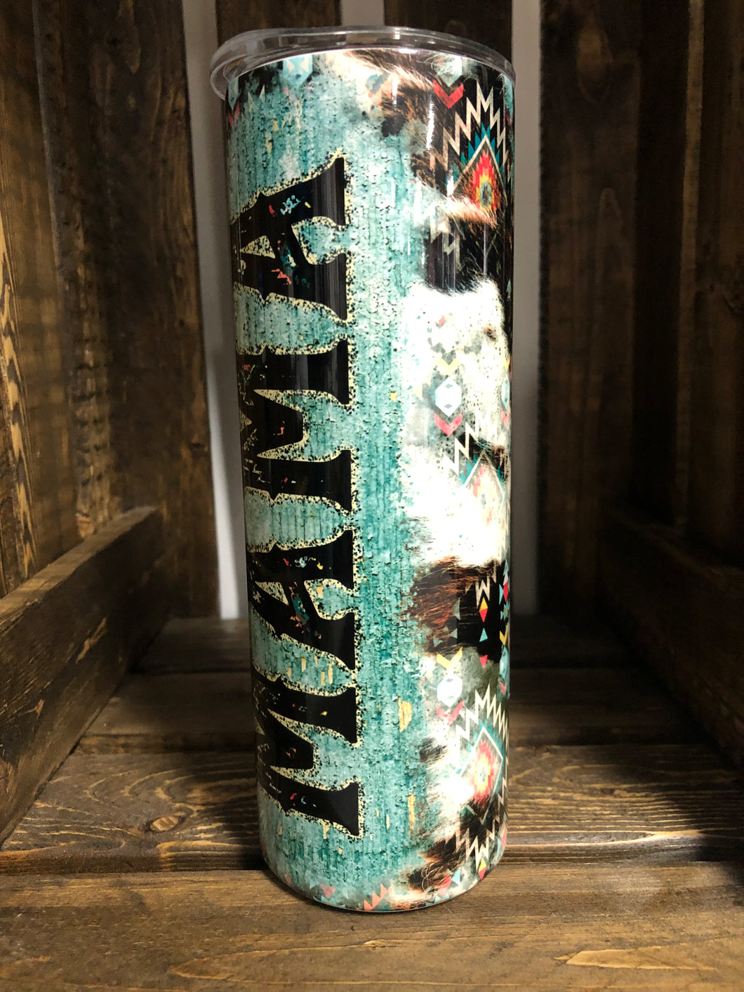 Cowhide Mama 20oz Skinny Tumbler