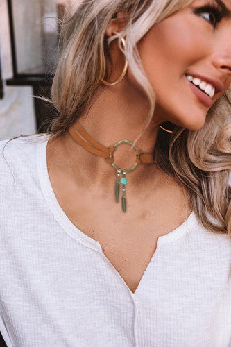 Boho Leather Necklace