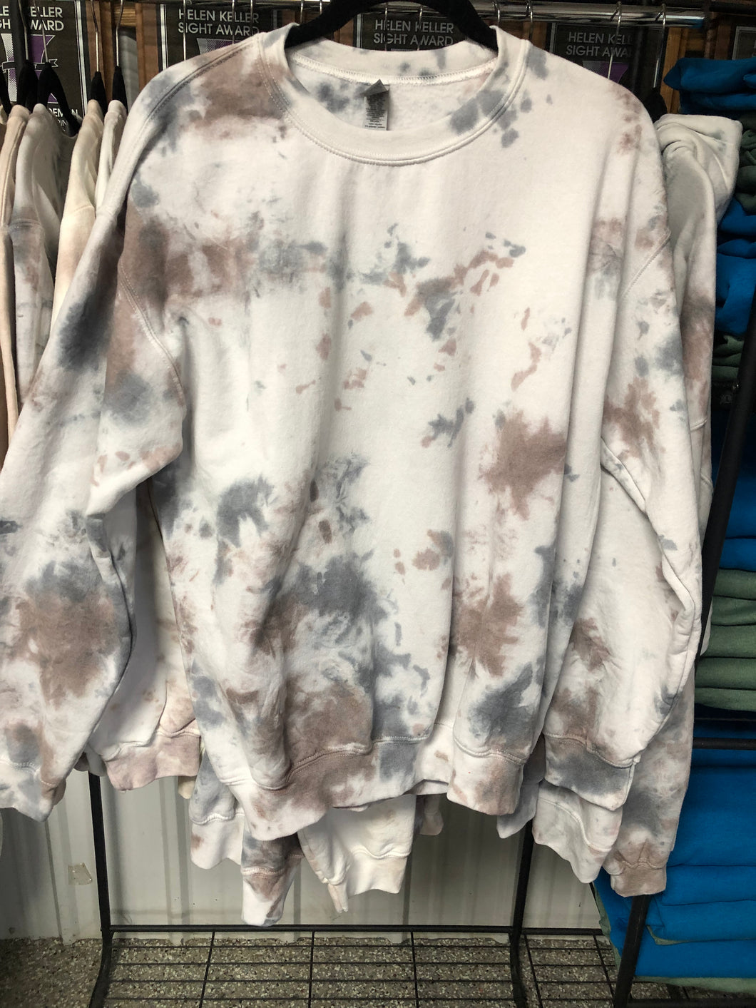 Cowhide Print Crewneck