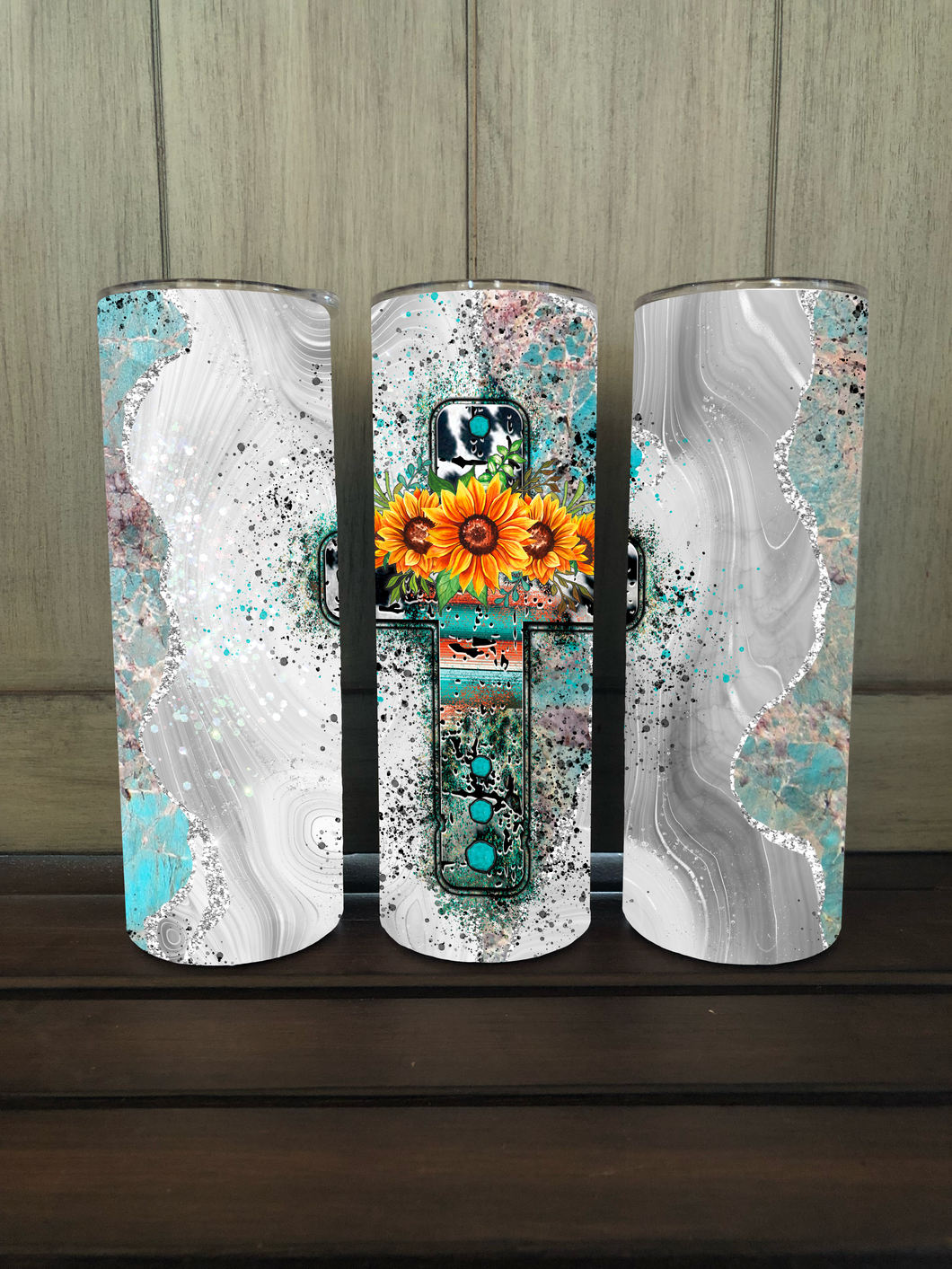 Marble Cross 20oz Tumbler