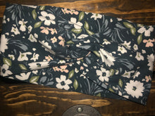 Load image into Gallery viewer, Blue floral with Faux Tie Bow

