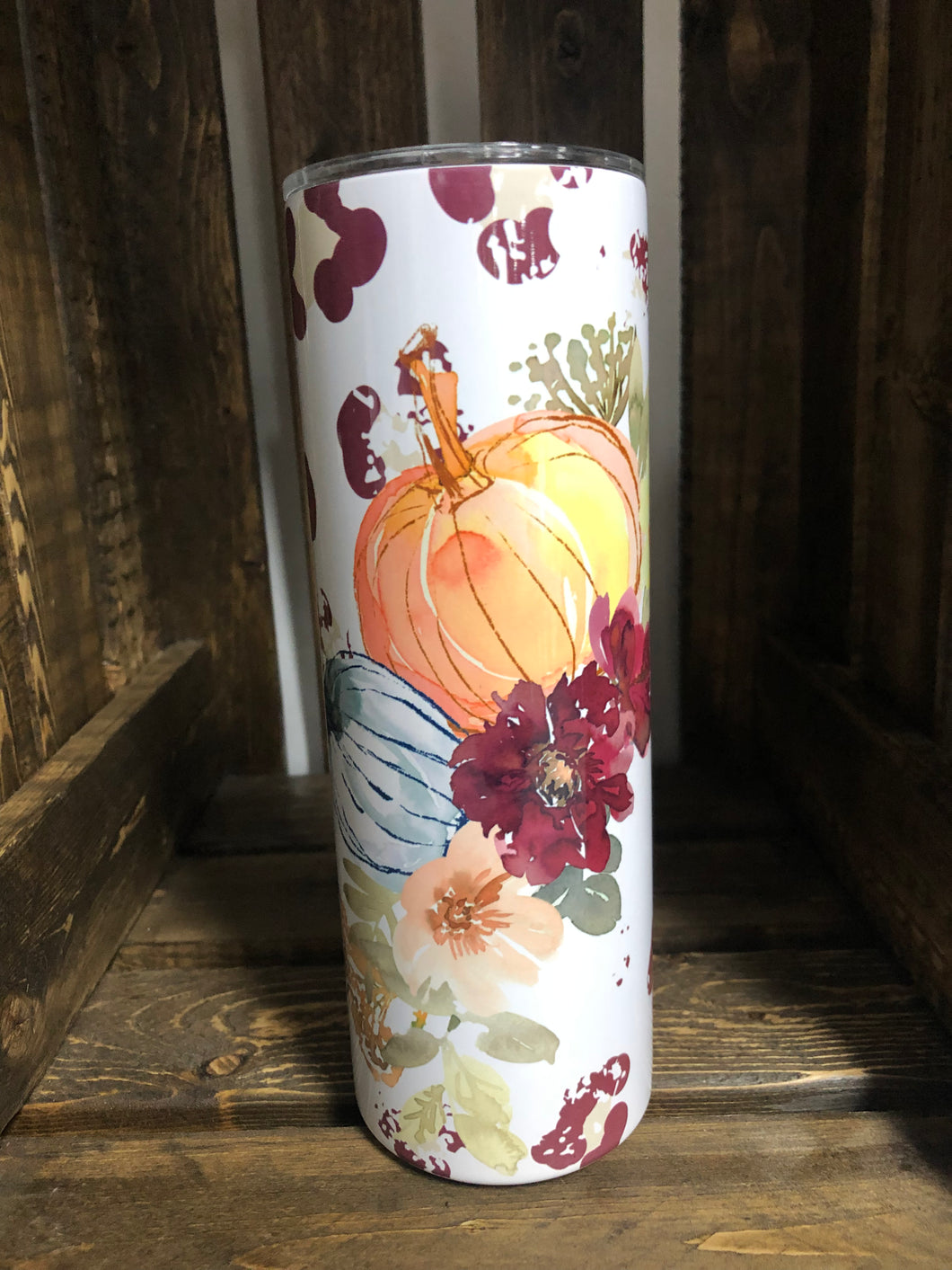 Leopard and Pumpkin 20oz Tumbler
