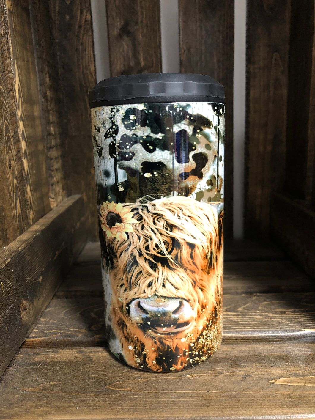 Highland Cow 4-in-1 Can Cooler